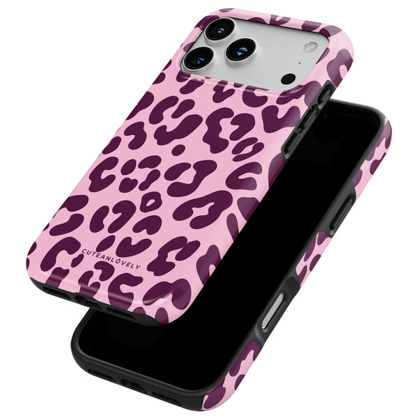 CUTEANLOVELY Orchid Leopard MagSafe iPhone 17 Pro Case MagSafe Compatible