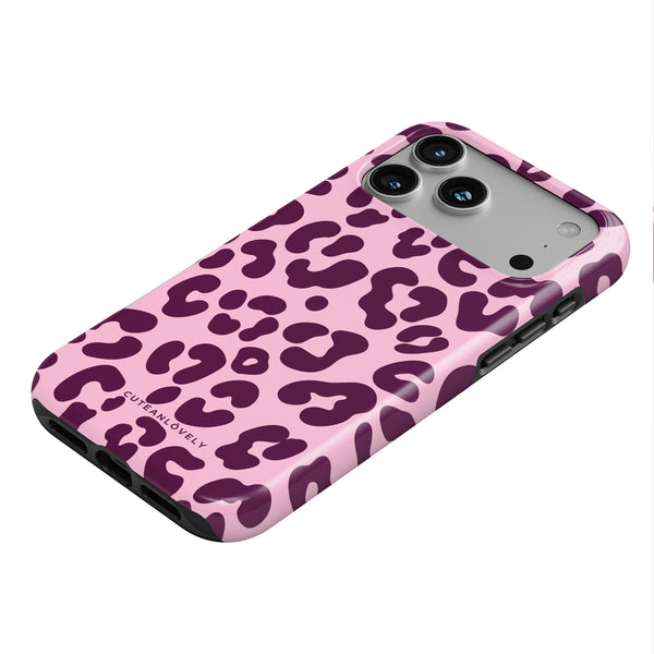 CUTEANLOVELY Orchid Leopard MagSafe iPhone 17 Pro Case MagSafe Compatible