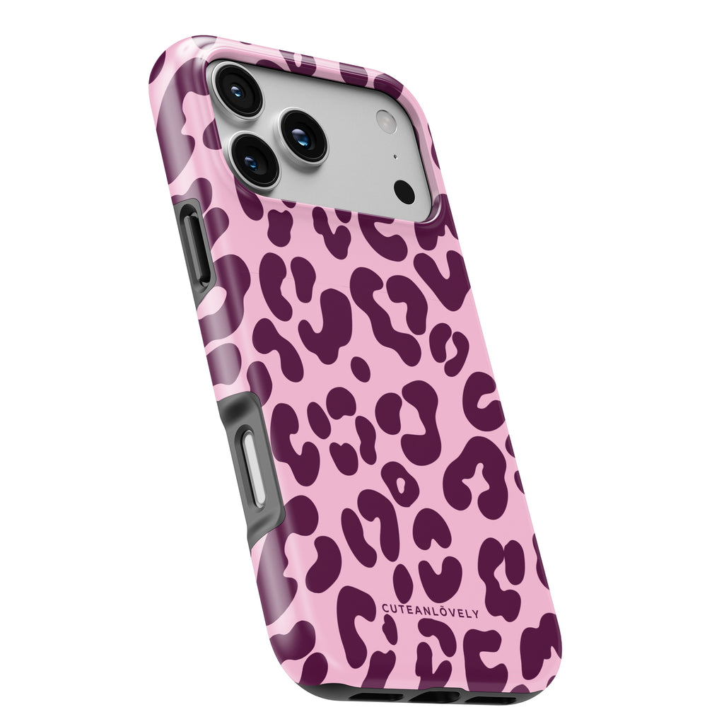 CUTEANLOVELY Orchid Leopard MagSafe iPhone 17 Pro Case MagSafe Compatible