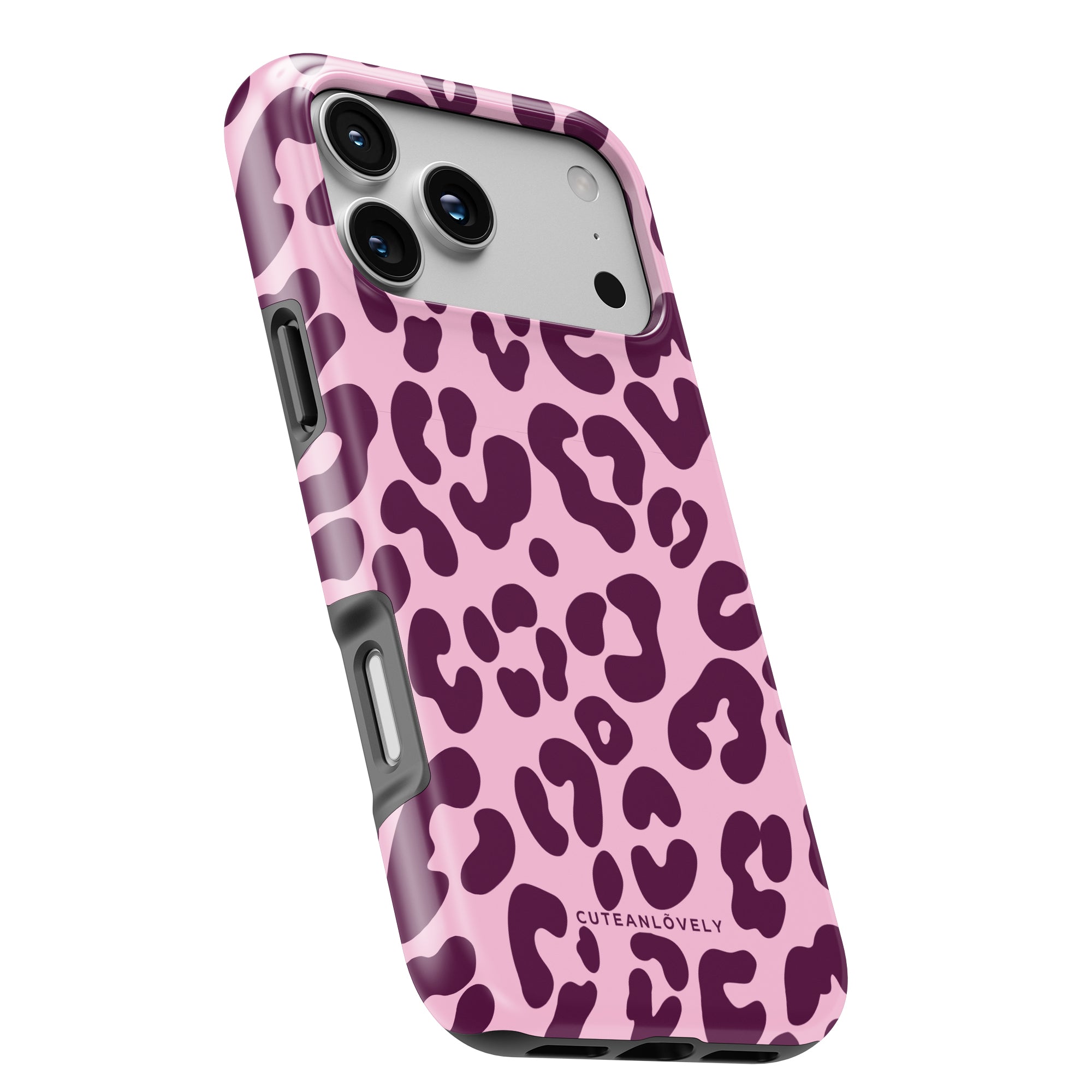 CUTEANLOVELY Orchid Leopard MagSafe iPhone 17 Pro Case MagSafe Compatible