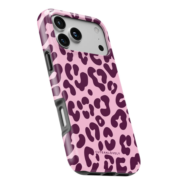 CUTEANLOVELY Orchid Leopard MagSafe iPhone 17 Pro Case MagSafe Compatible