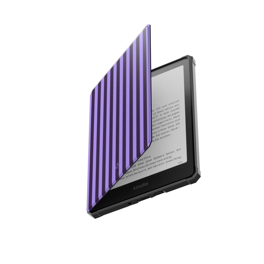 Orchid Purple Stripe Kindle Case